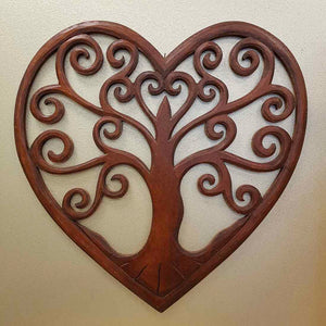 Carved Tree of Life Heart