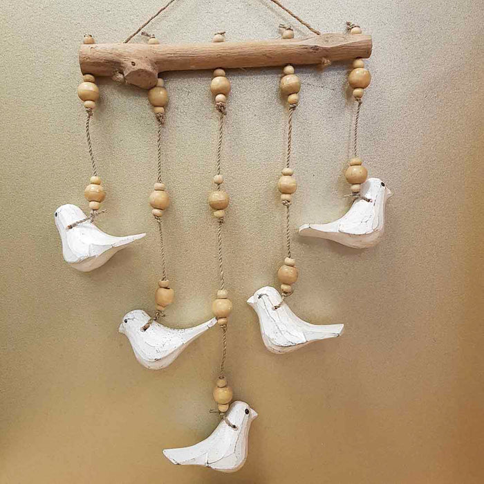 Whitewash Birds Mobile (approx. 50x23cm)