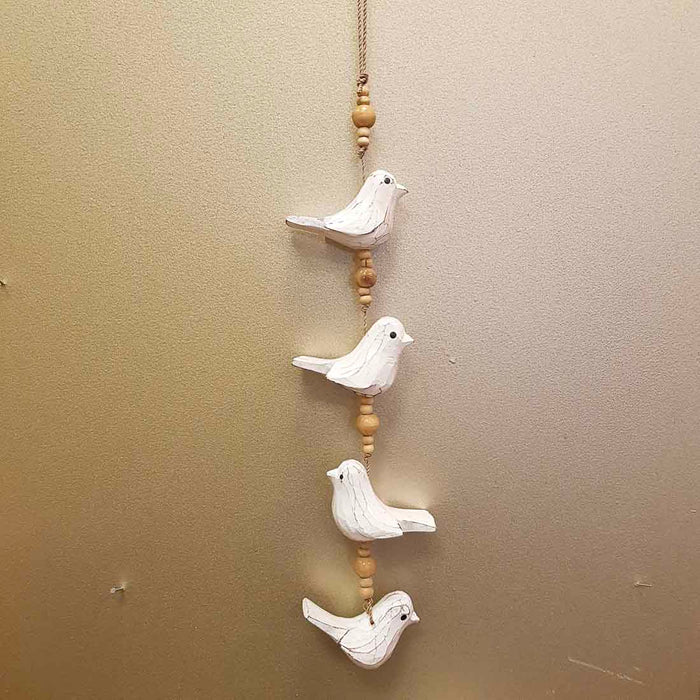 String of Whitewash Birds (approx. 65x10cm)