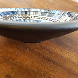 Grey & Silver Mosaic Bowl (approx. 28cm diameter)