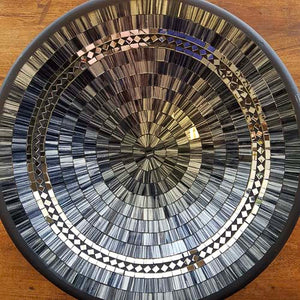 Grey & Silver Mosaic Bowl (approx. 38cm diameter)