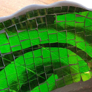 Green Mosaic Leaf Bowl (approx. 40x30cm)
