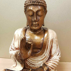 Bronze & Cream Buddha (approx. 27x23x24cm)