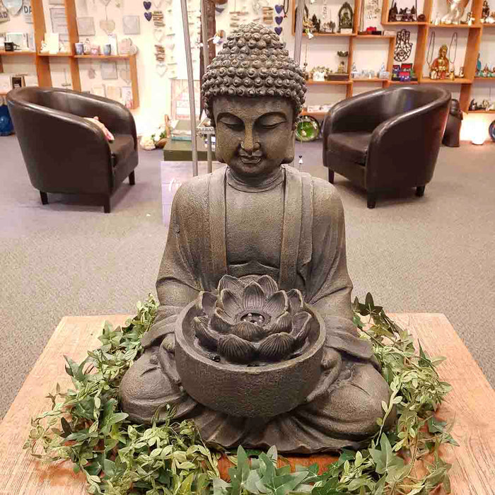 Buddha Water Feature with LED (approx 50x37x31cm)