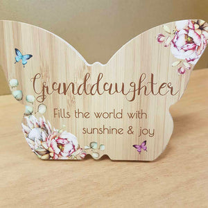 Granddaughter Butterfly Plaque