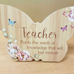 Teacher Butterfly Plaque