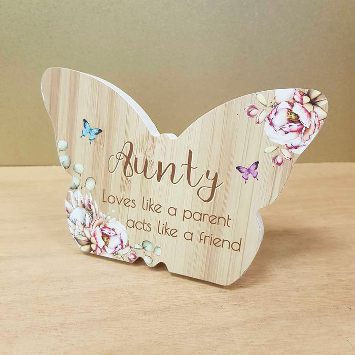 Aunty Butterfly Plaque (approx. 8x10cm)
