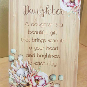 A Daughter is a Beautiful Gift Plaque