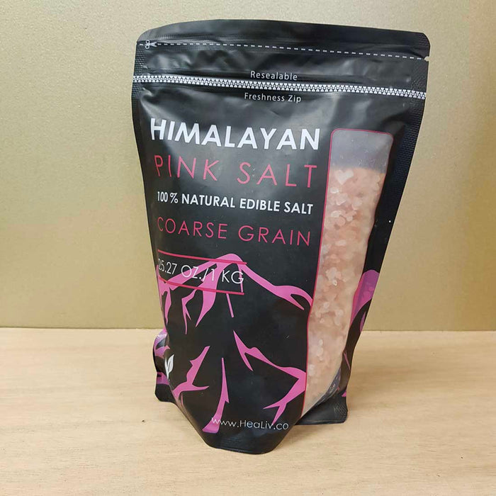 Himalayan Salt Coarsely Ground (1 kilo 100% natural edible salt)