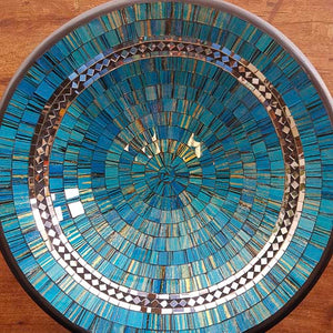 Blue & Silver Mosaic Bowl