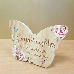 Granddaughter Butterfly Plaque