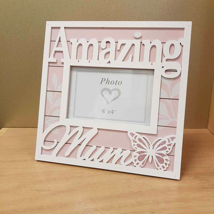 Amazing Mum Pink Photo Frame (approx. 23.5x23.5cm)