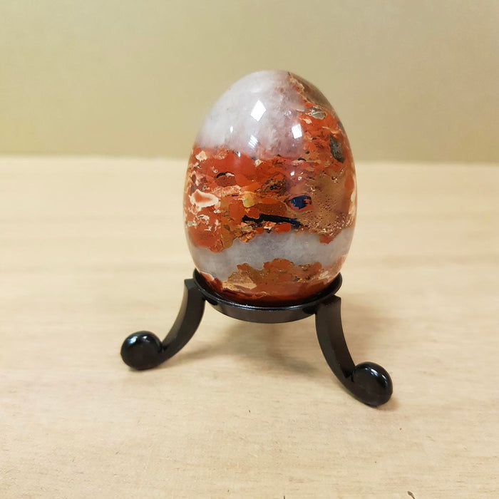 Crazy Lace Agate Egg? (approx. 5x3.5cm rough piece on one side)