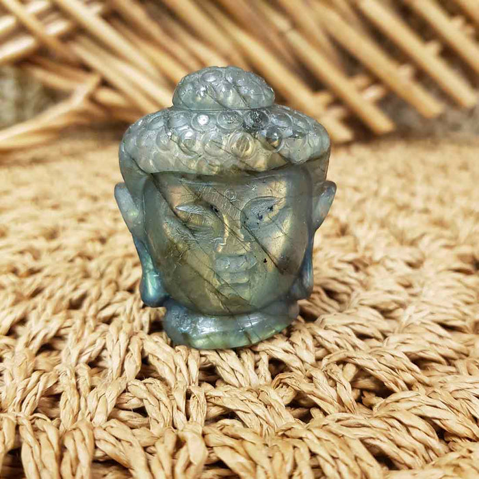 Labradorite Buddha Head (assorted. approx. 5x4x2cm)