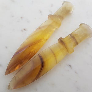 Gold & Purple Fluorite Dagger