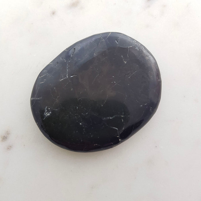 Shungite Flat Stone (approx. 6.5x5.5cm)