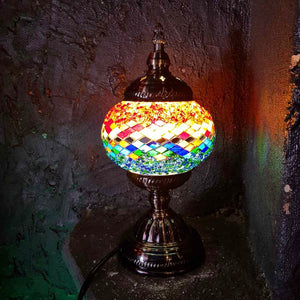 Rainbow Turkish Style Mosaic Lamp