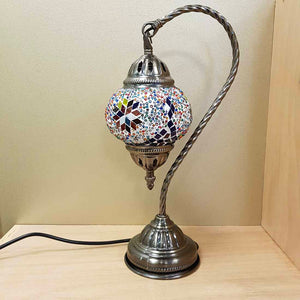 Colourful Turkish Swan Neck Style Mosaic Lamp