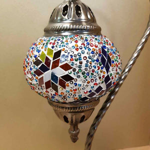 Colourful Turkish Swan Neck Style Mosaic Lamp