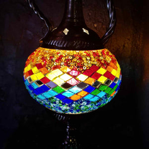 Rainbow Teapot Style Turkish Mosaic Lamp