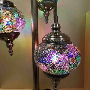 Colourful 3 Tier Turkish Style Mosaic Lamp