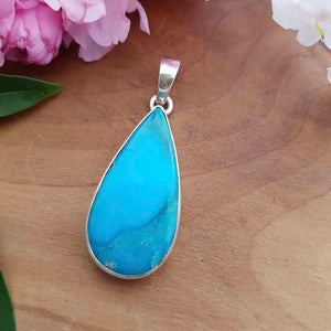 Turquoise Pendant (natural from Arizona. sterling silver)