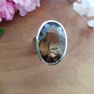 Smokey Quartz Ring (sterling silver)