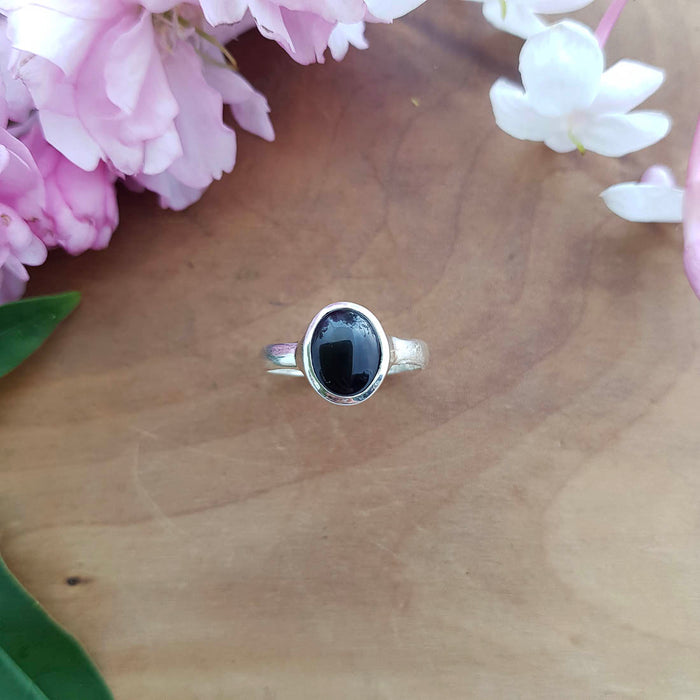 Black Onyx Ring (sterling silver)
