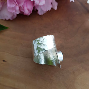 Paua Cuff Ring (sterling silver)