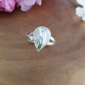 Rainbow Moonstone Ring (sterling silver)