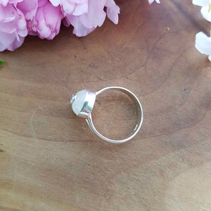 Rainbow Moonstone Ring (sterling silver)