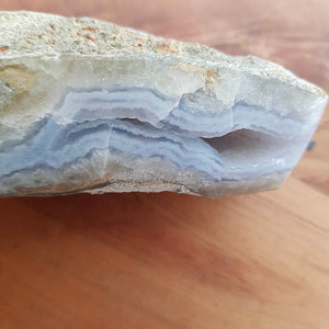 Blue Lace Agate Geode (approx. 10x3x5cm)