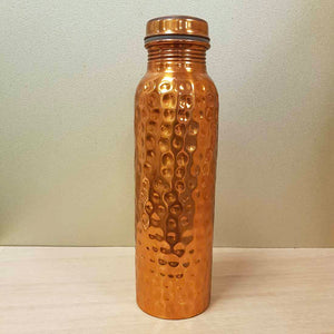 Copper & Bronze Water Bottle with Dimpled Pattern