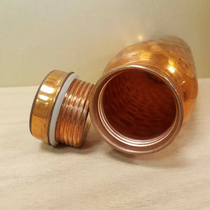 Copper & Bronze Water Bottle with Dimpled Pattern