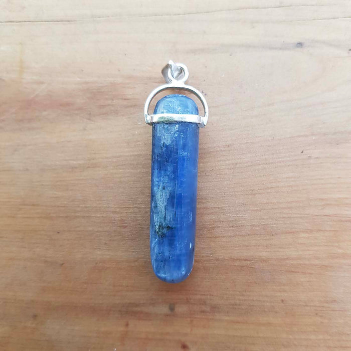 Blue Kyanite Polished Pendant (sterling silver)