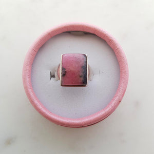 Rhodonite Ring (sterling silver)