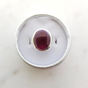 Garnet Ring (sterling silver)