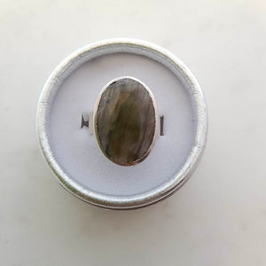 Labradorite Ring (faceted. sterling silver)