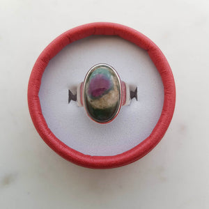 Ruby in Fuschite Ring (sterling silver)