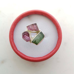 Tourmaline Ring (raw. sterling silver)