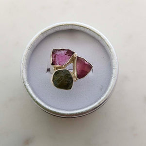 Tourmaline Ring (raw. sterling silver)