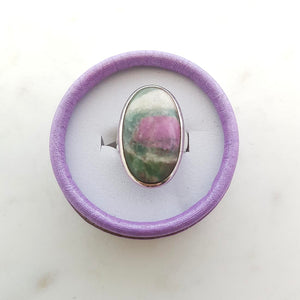 Ruby in Fuschite Ring (sterling silver)