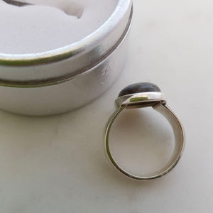 Labradorite Ring (sterling silver).