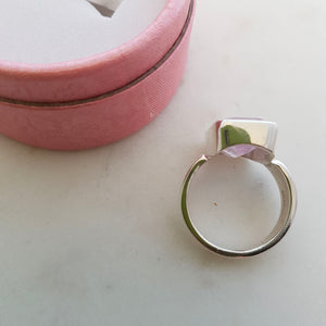 Kunzite Ring (sterling silver)