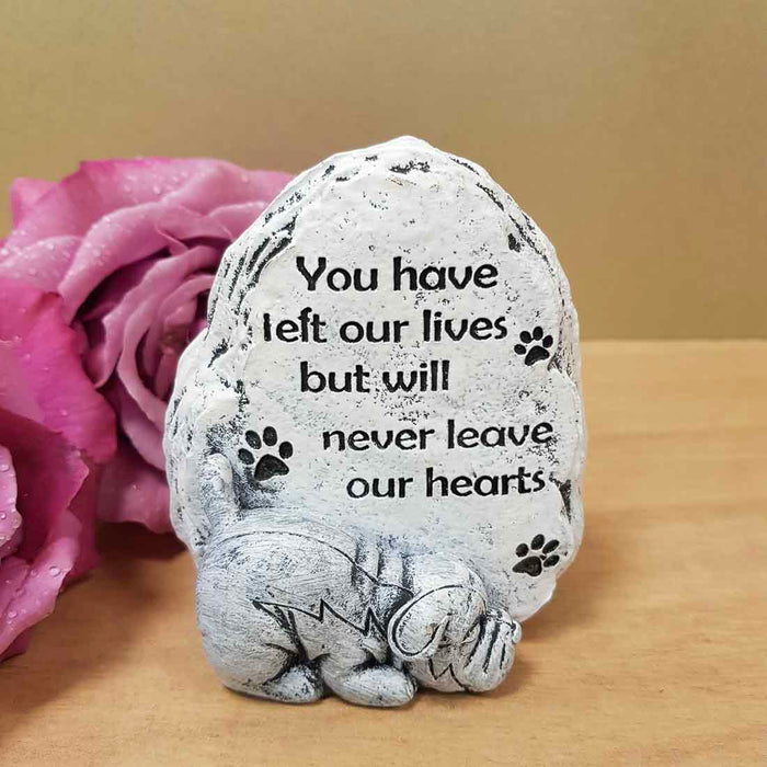 You Have Left Our Lives Dog Memorial (approx. 9x8cm)