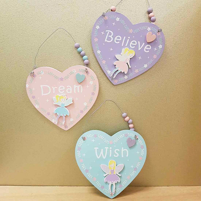 Sparkly Fairy Heart (3 assorted. approx. 12x15cm)