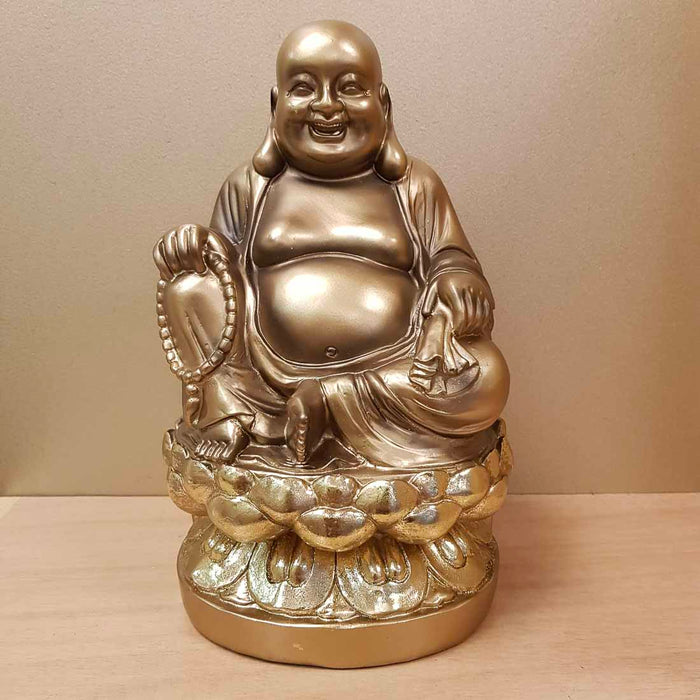 Gold Look Happy Buddha (approx. 27x16cm)