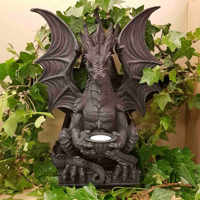 Dragon Tealight Candle Holder (wall mounted. approx. 37x26.5x15cm)