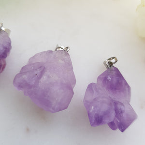 Amethyst Natural Point Pendant