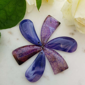 Purple Dyed Agate Pendant
